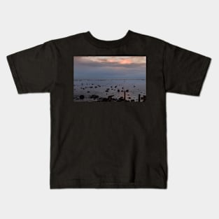 Rocks and sea breakers off the Frisian coast, Netherlands Kids T-Shirt